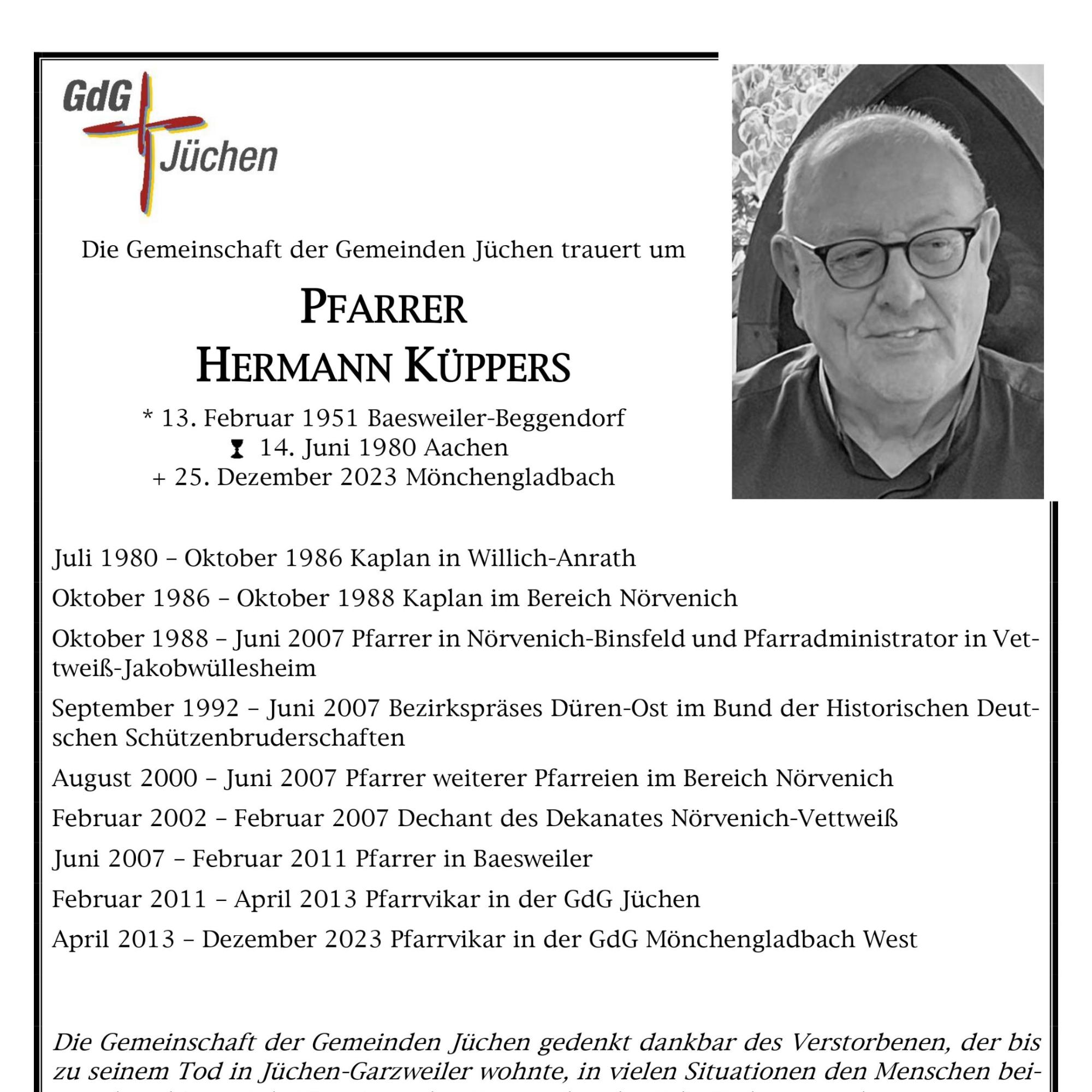 Aushang Pfarrer Hermann Küppers   (002)