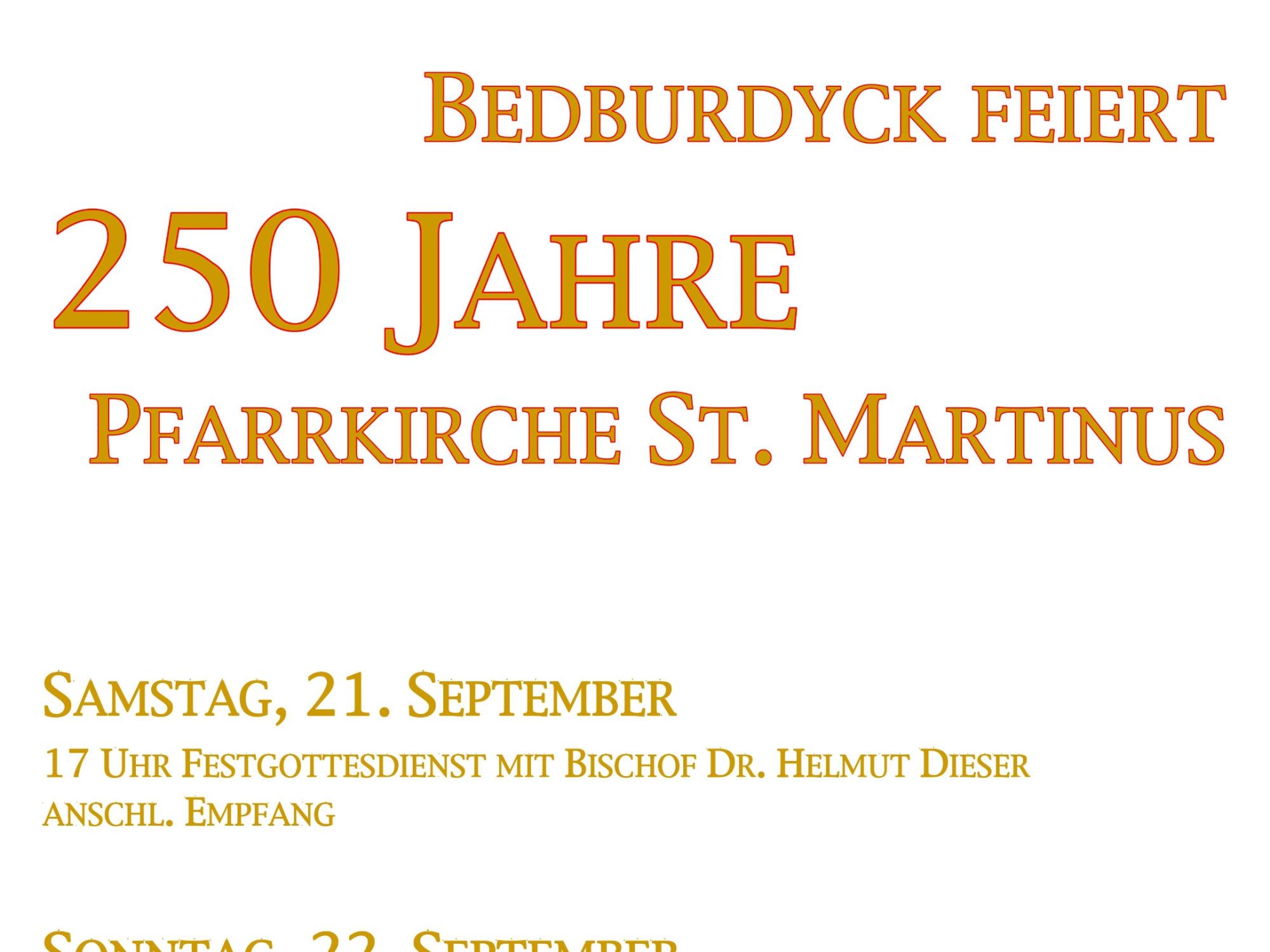 Plakat 250 Jahre St. Martinus 2