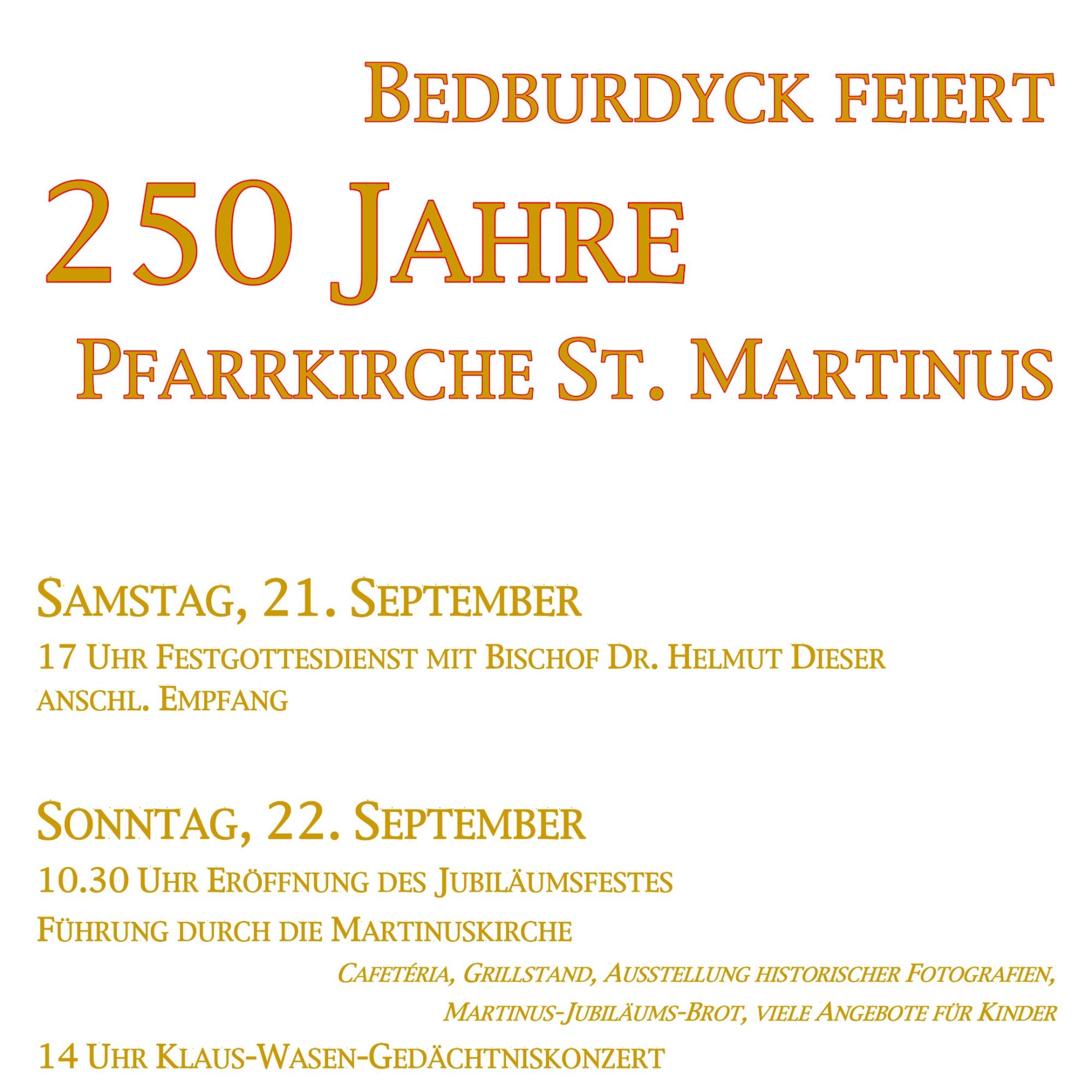 Plakat 250 Jahre St. Martinus 2