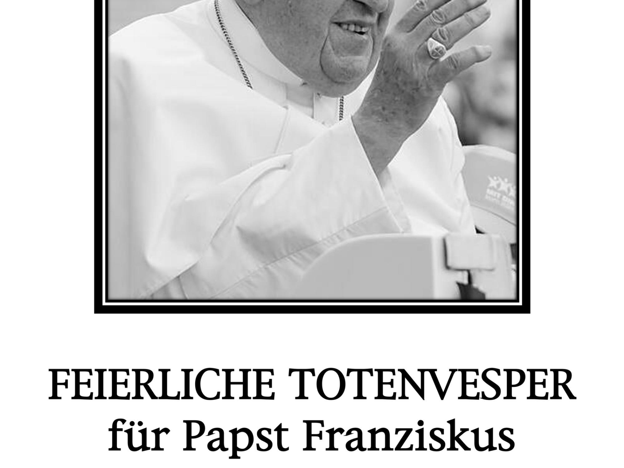 Totenvesper Papst Franziskus